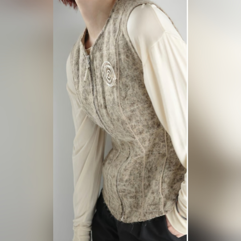 MARIA MINICUCCI Wool & Mohair Vest
